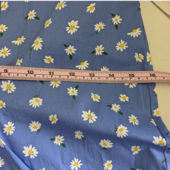 ๐ฉต๐ผ Zara Floral Cotton High Rise Slim Cropped Trouser Capris, S (XS), NWT - Picture 8 of 13